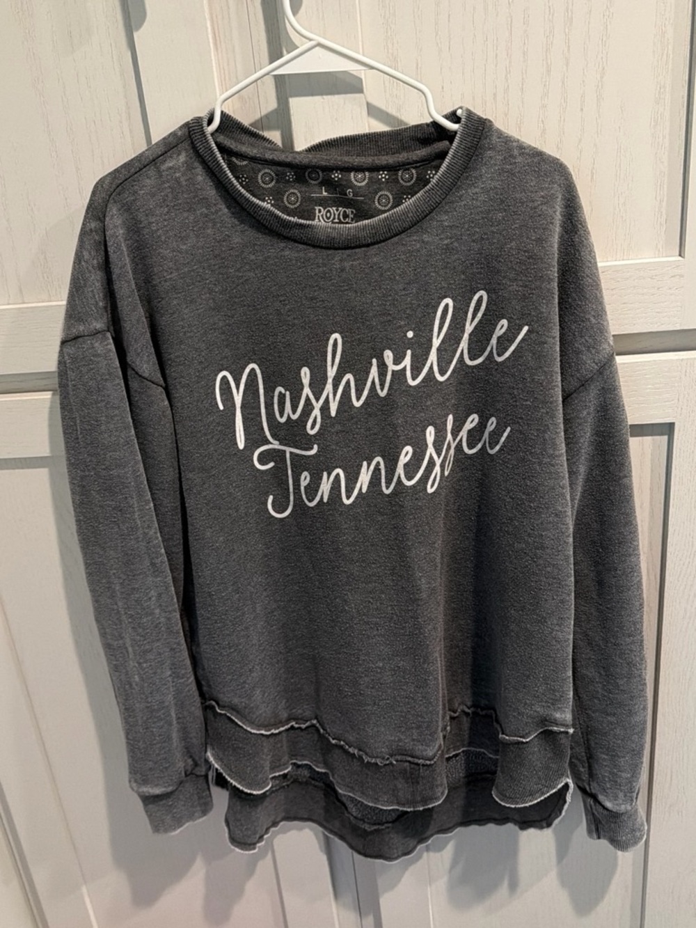 Royce Nashville Tennessee Women's Charcoal Crewneck Sweater